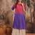 Ombre zari kurta with pleated details
