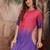 Ombre zari kurta with pleated details