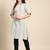 Striped keyhole neck cotton kurta