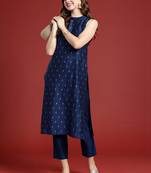 Printed regular kurta with trousers