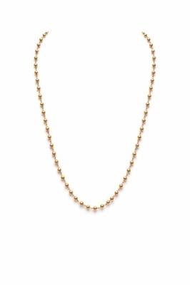 Golden alloy necklace chain with Traditional Pearl work 4