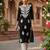 Floral embroidered notch neck chikankari straight kurta