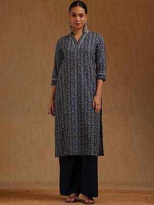 Ethnic motifs printed kurta 1