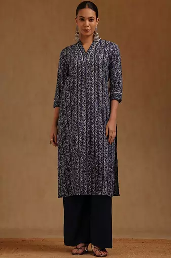 Ethnic motifs printed kurta