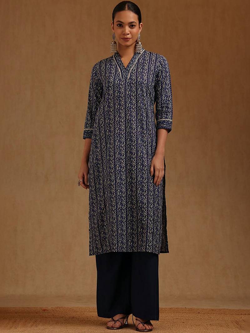 Ethnic motifs printed kurta