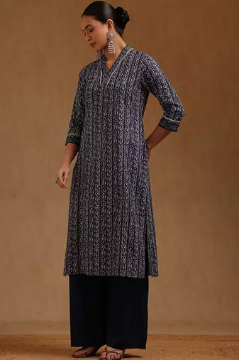 Ethnic motifs printed kurta