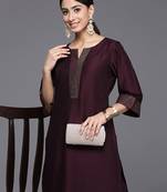 Yoke design regular thread work kurta with trousers