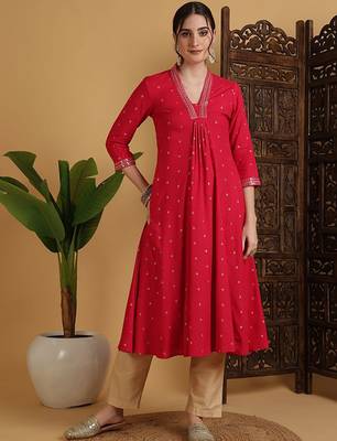 Embroidered anarkali kurta 1