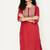 Geometric yoke design thread work cotton straight kurta