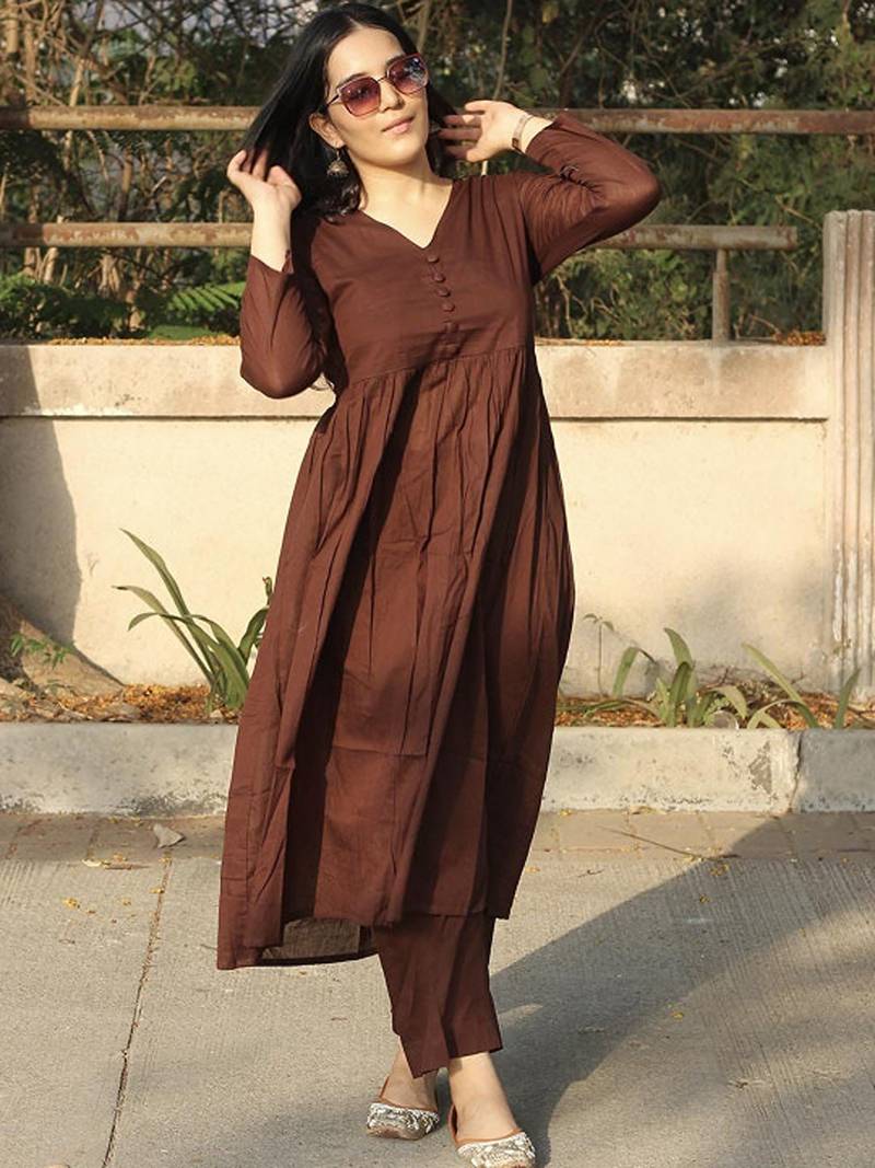 Tiered kurta with trousers