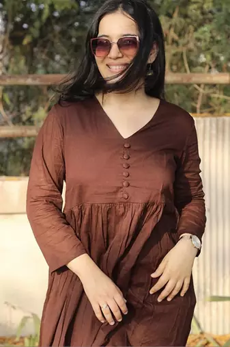 Tiered kurta with trousers
