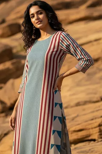 Geometric printed kurta