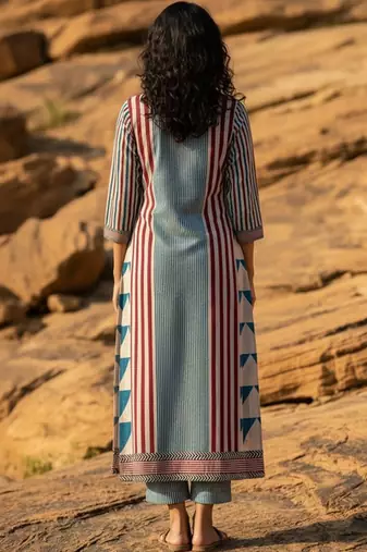 Geometric printed kurta