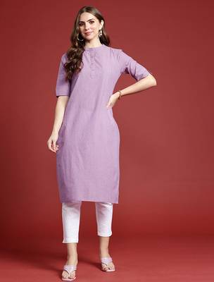 Cotton straight kurta 1
