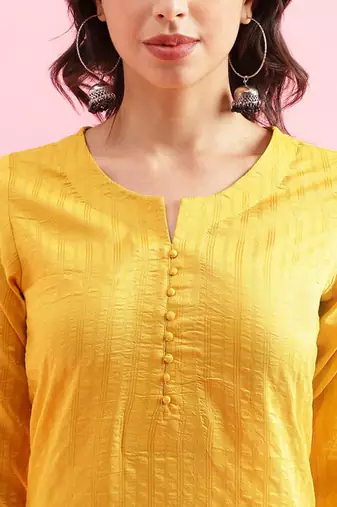 Striped straight kurta with trousers