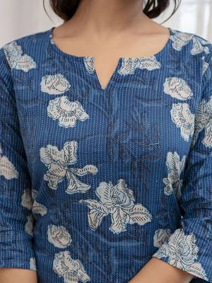 Floral dyed sequinned kurta 2