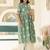 Sage green pure cotton floral printed a-line maternity kurta