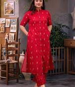 Printed regular kurta with trousers