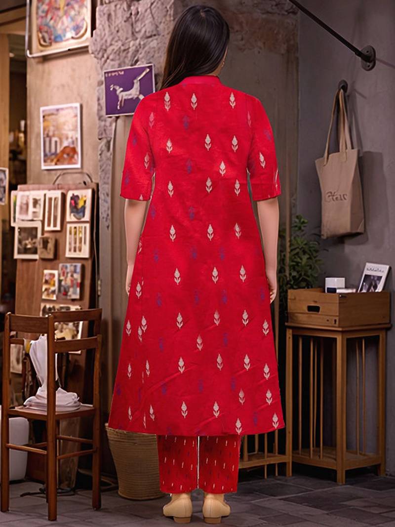 Printed regular kurta with trousers