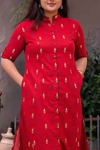 Printed regular kurta with trousers