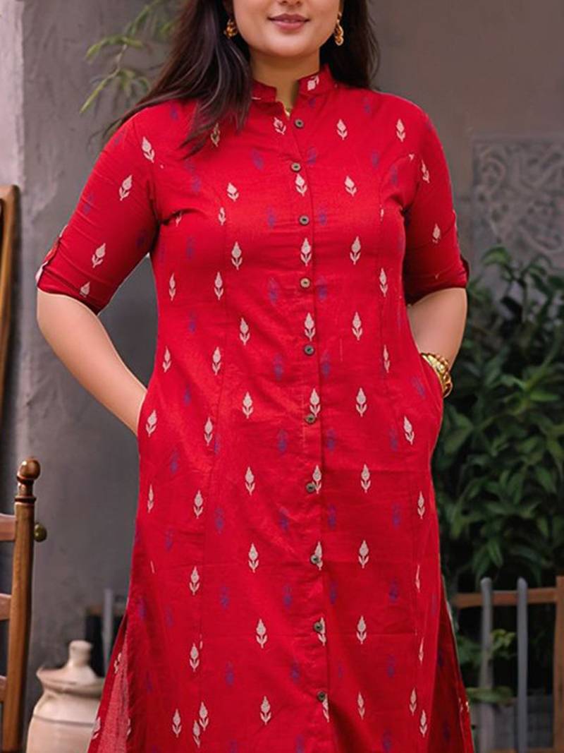 Printed regular kurta with trousers