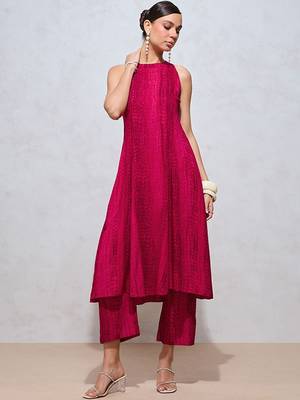 Printed pure cotton kurta with pyjamas 1