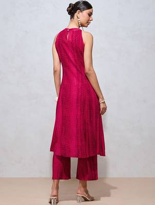 Printed pure cotton kurta with pyjamas 4