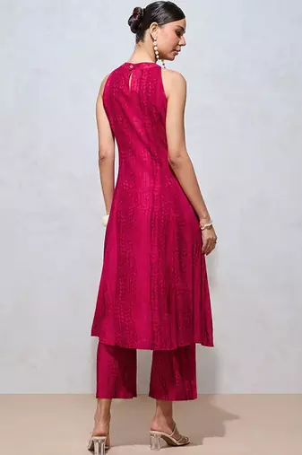 Printed pure cotton kurta with pyjamas