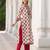 Floral printed notch neck straight pure cotton kurta