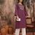 Floral yoke design flared sleeves thread work kurta