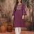 Floral yoke design flared sleeves thread work kurta