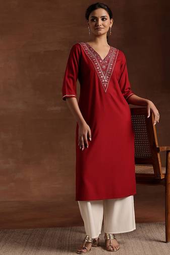 Yoke design thread work kurta