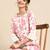 Floral printed cotton slub kurta