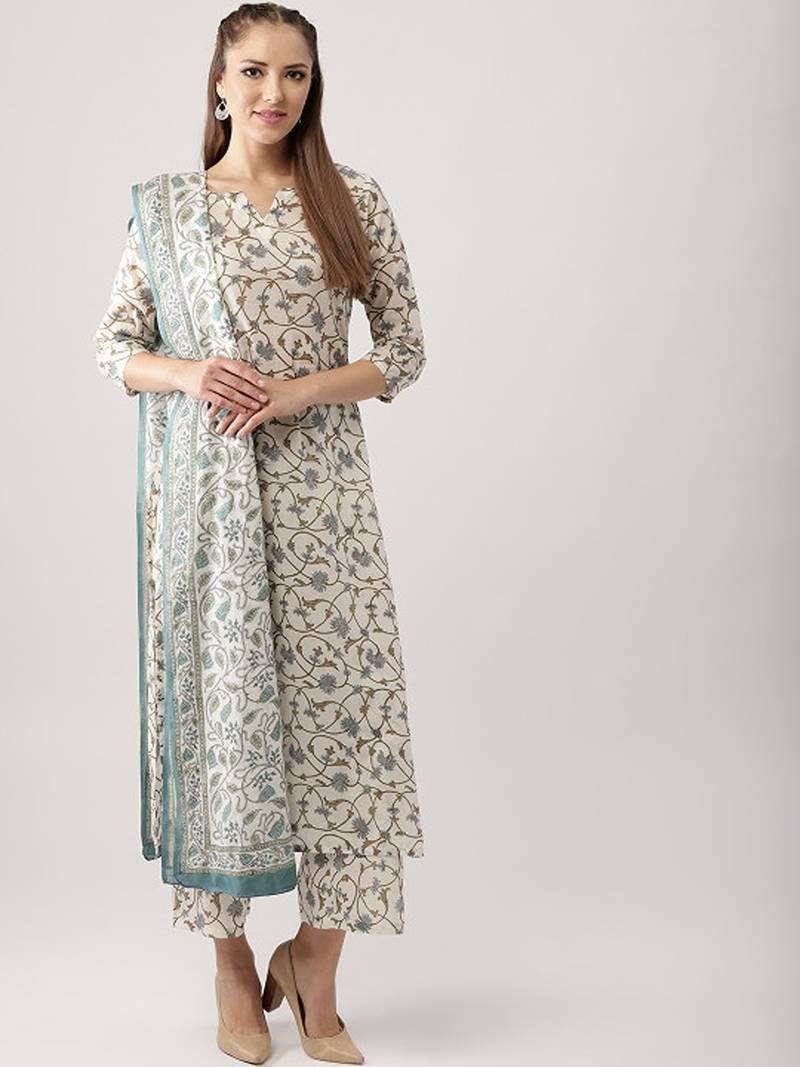 Floral vine pure cotton kurta set