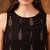 Black ethnic motifs printed sleeveless straight kurta