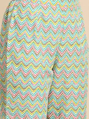Floral printed pure cotton kurta with trousers & with dupatta 3