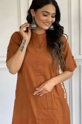 Floral printed floral handloom kurta