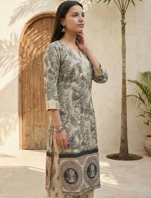 Floral printed regular top with trousers 2