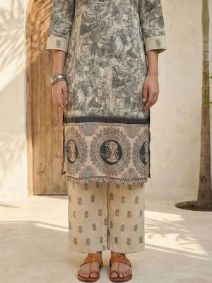 Floral printed regular top with trousers 4