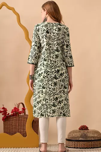 Floral printed indie prints kurta
