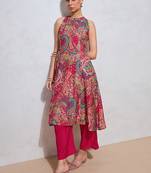 Printed kurta with pyjamas
