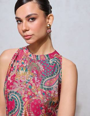 Printed kurta with pyjamas 3