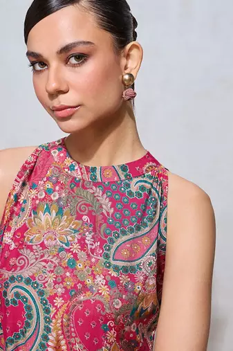 Printed kurta with pyjamas