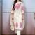 Ethnic motifs embroidered regular thread work kurta with trousers & with dupatta