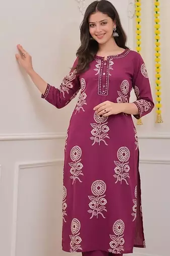 Floral printed floral kurta