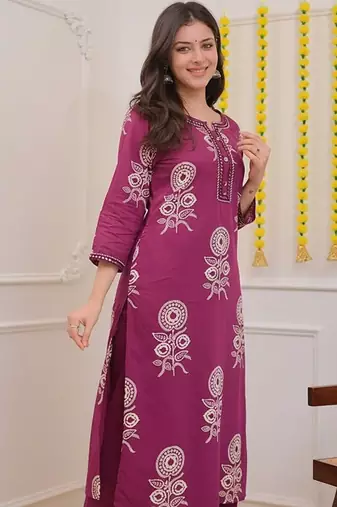Floral printed floral kurta