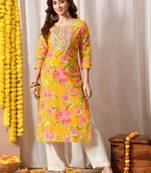 Floral printed floral kurta
