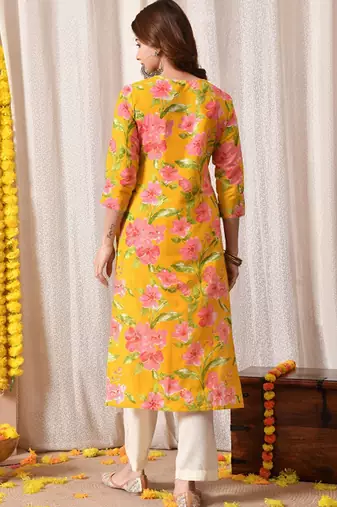 Floral printed floral kurta