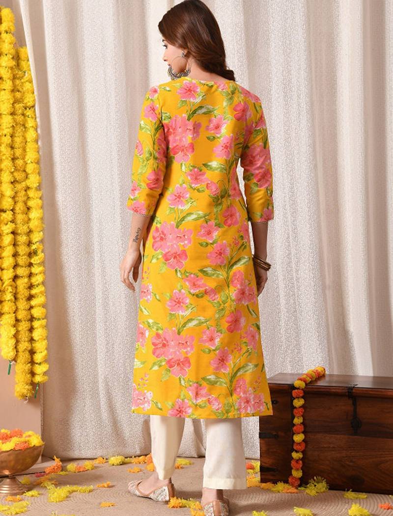 Floral printed floral kurta