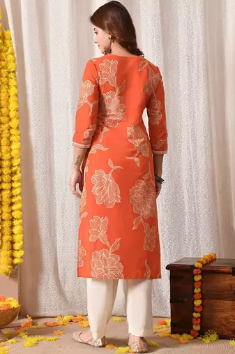 Floral printed floral kurta